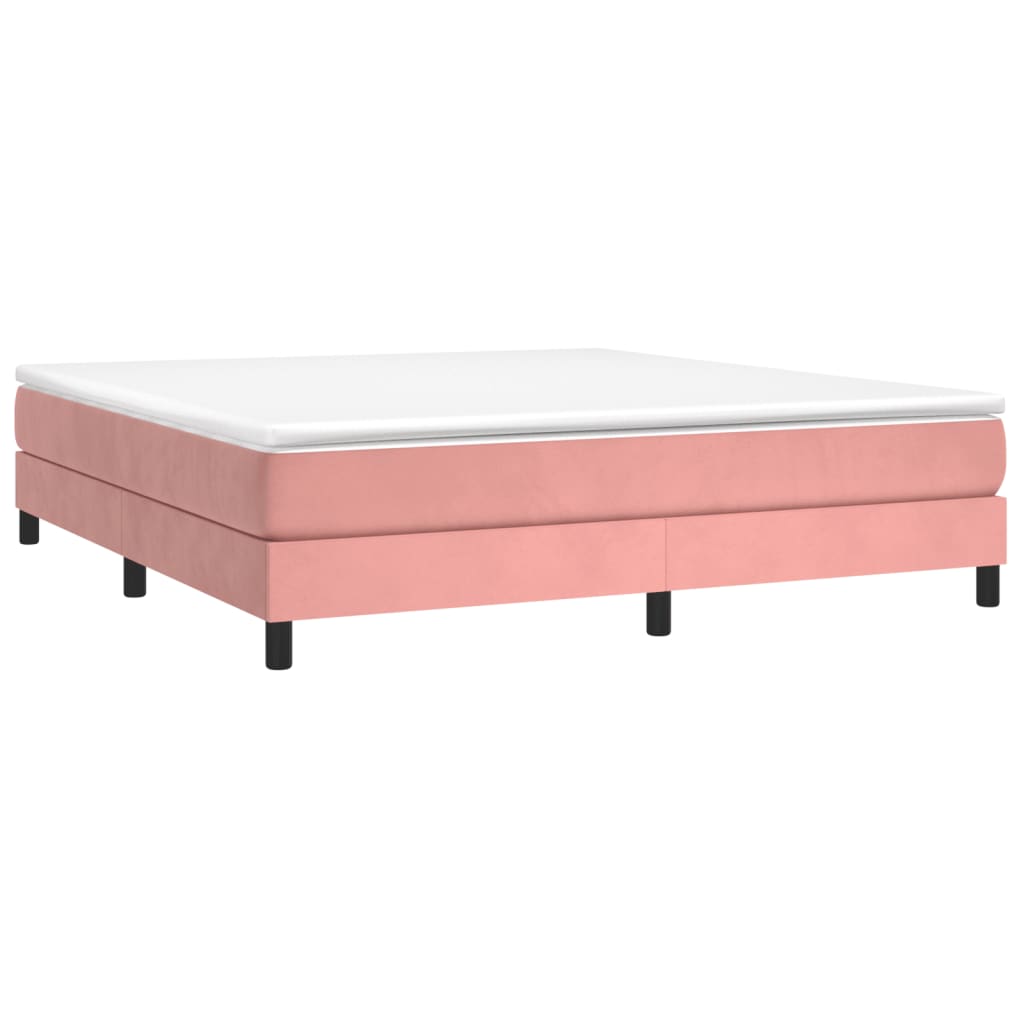 vidaXL Box spring posteljni okvir roza 140x200 cm žamet