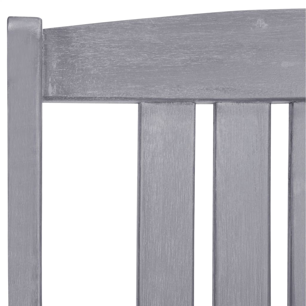 vidaXL Režiserski stoli 4 kosi trden akacijev les sivi