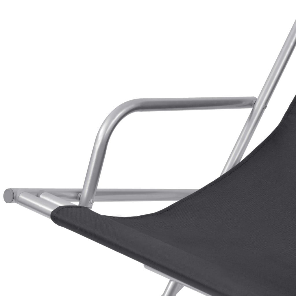 vidaXL Nastavljivi stoli 2 kosa jeklo črni