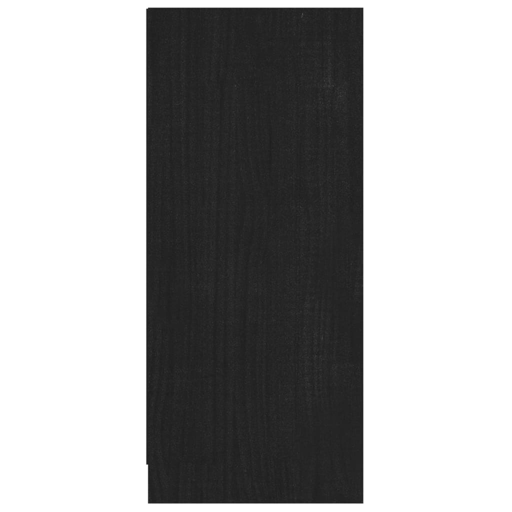 vidaXL Komoda črna 70x33x76 cm trdna borovina