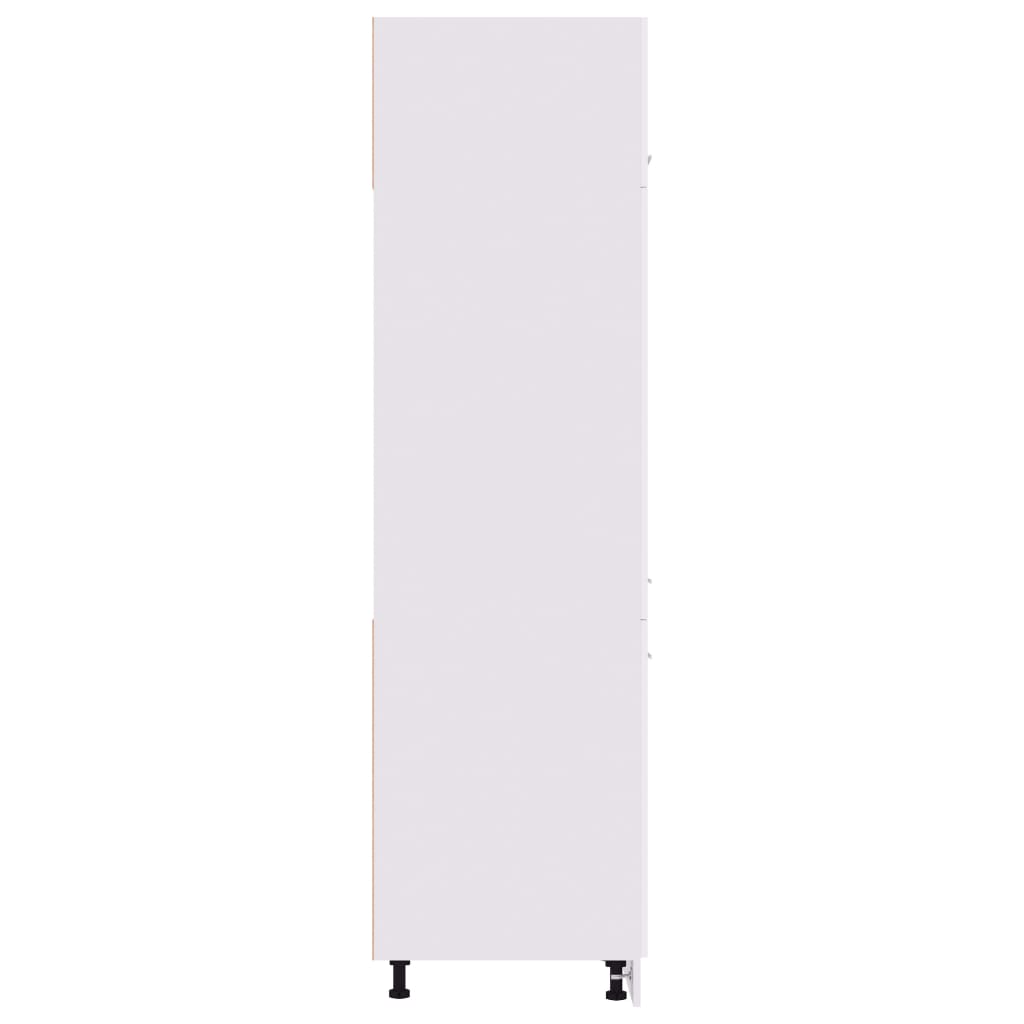 vidaXL Omara za hladilnik bela 60x57x207 cm iverna plošča
