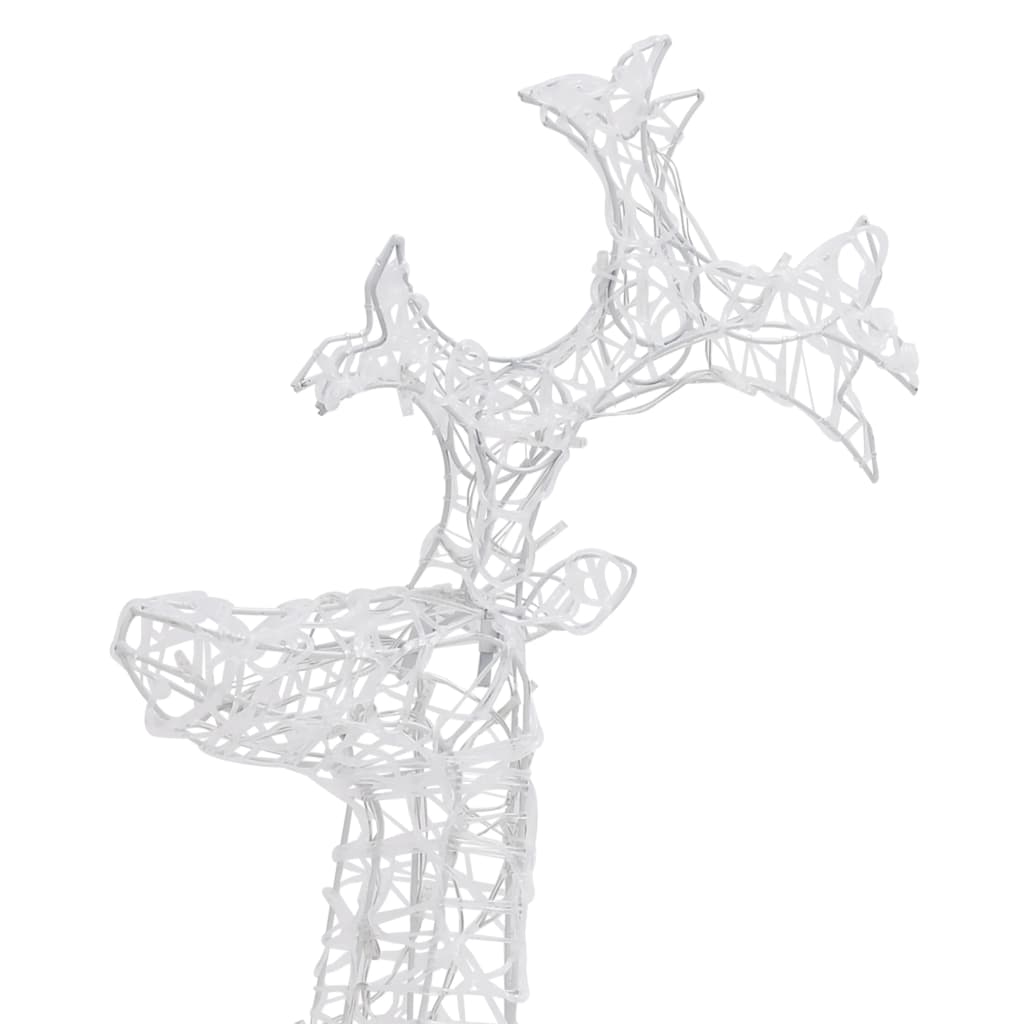 vidaXL Božični severni jeleni 3 kosi 60x16x100 cm iz akrila