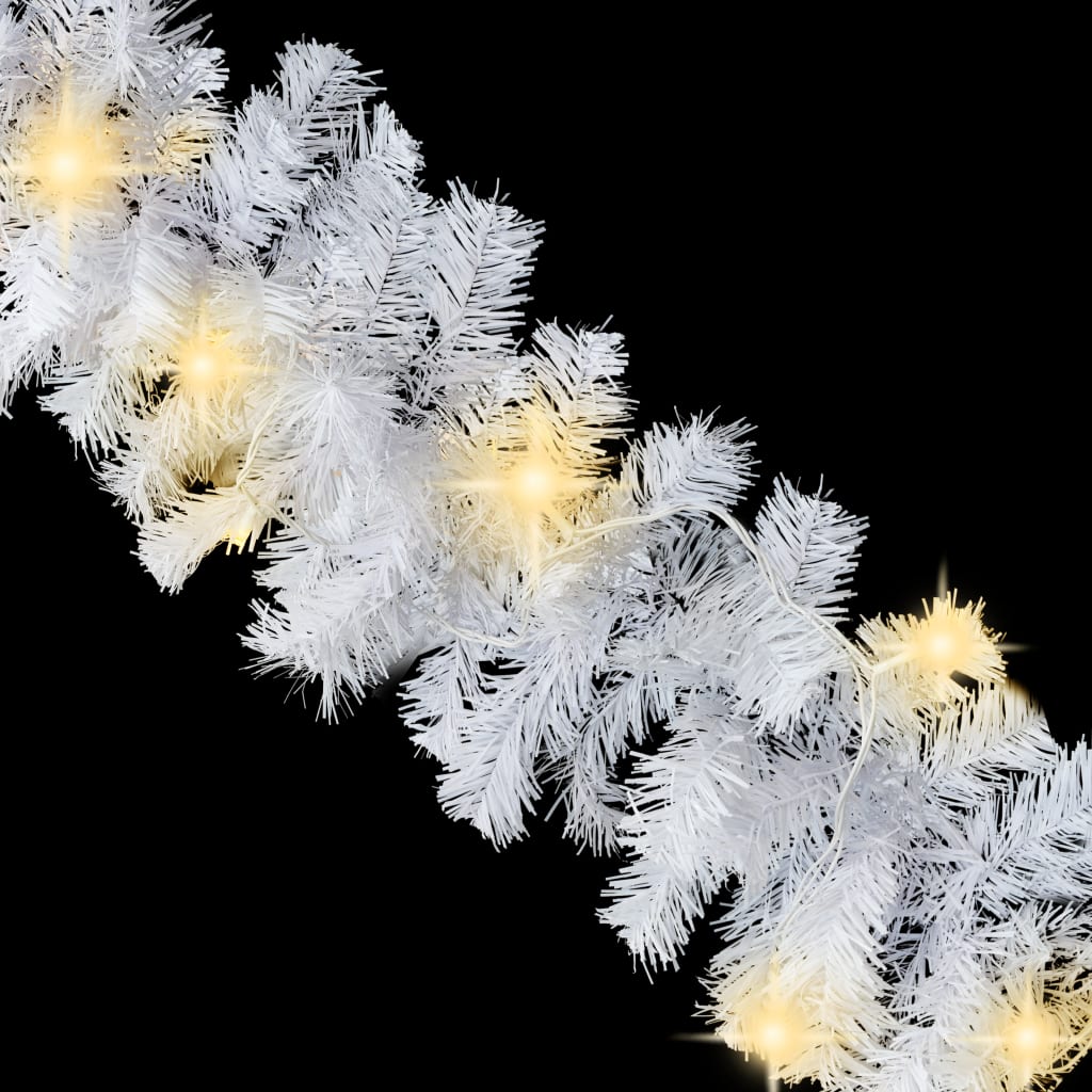 vidaXL Božična girlanda z LED lučkami 5 m bela