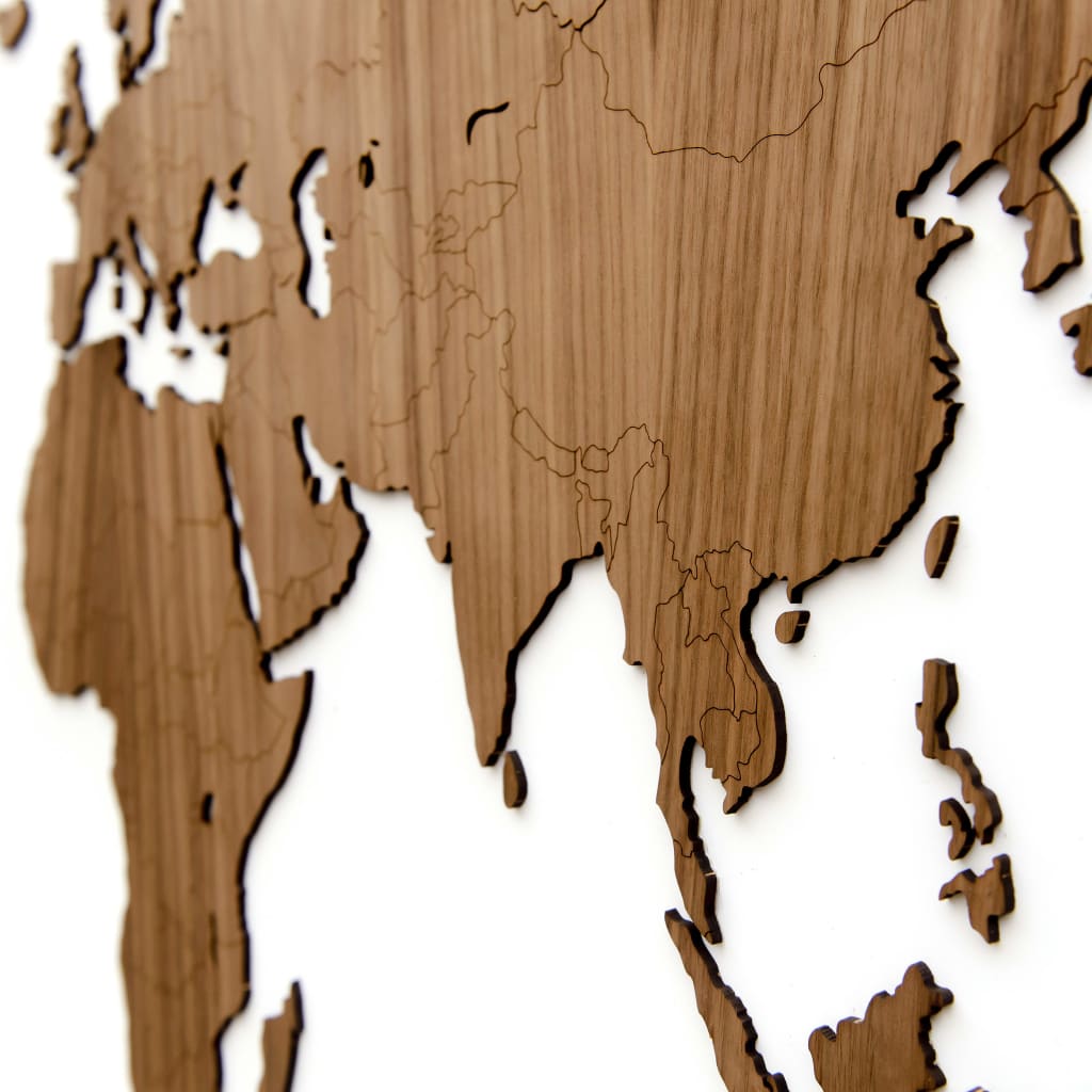 MiMi Innovations Lesen zemljevid sveta Exclusive orehovina 130x78 cm