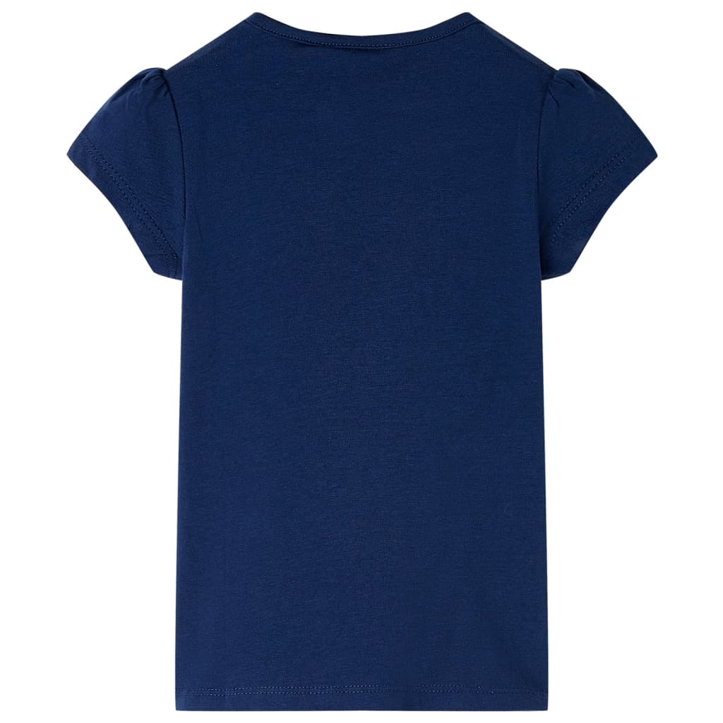 Otroška majica s kratkimi rokavi mornarsko modra 92