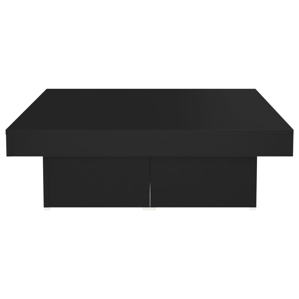 vidaXL Klubska mizica črna 90x90x28 cm iverna plošča