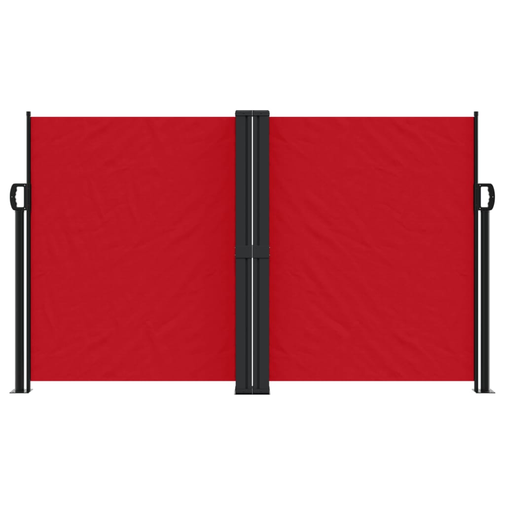 vidaXL Zložljiva stranska tenda rdeča 140x1000 cm