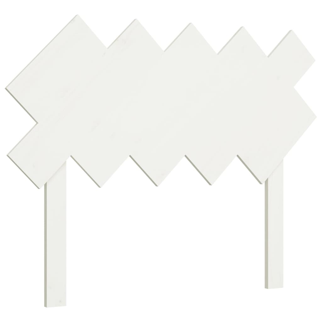 vidaXL Posteljno vzglavje belo 104x3x80,5 cm trdna borovina