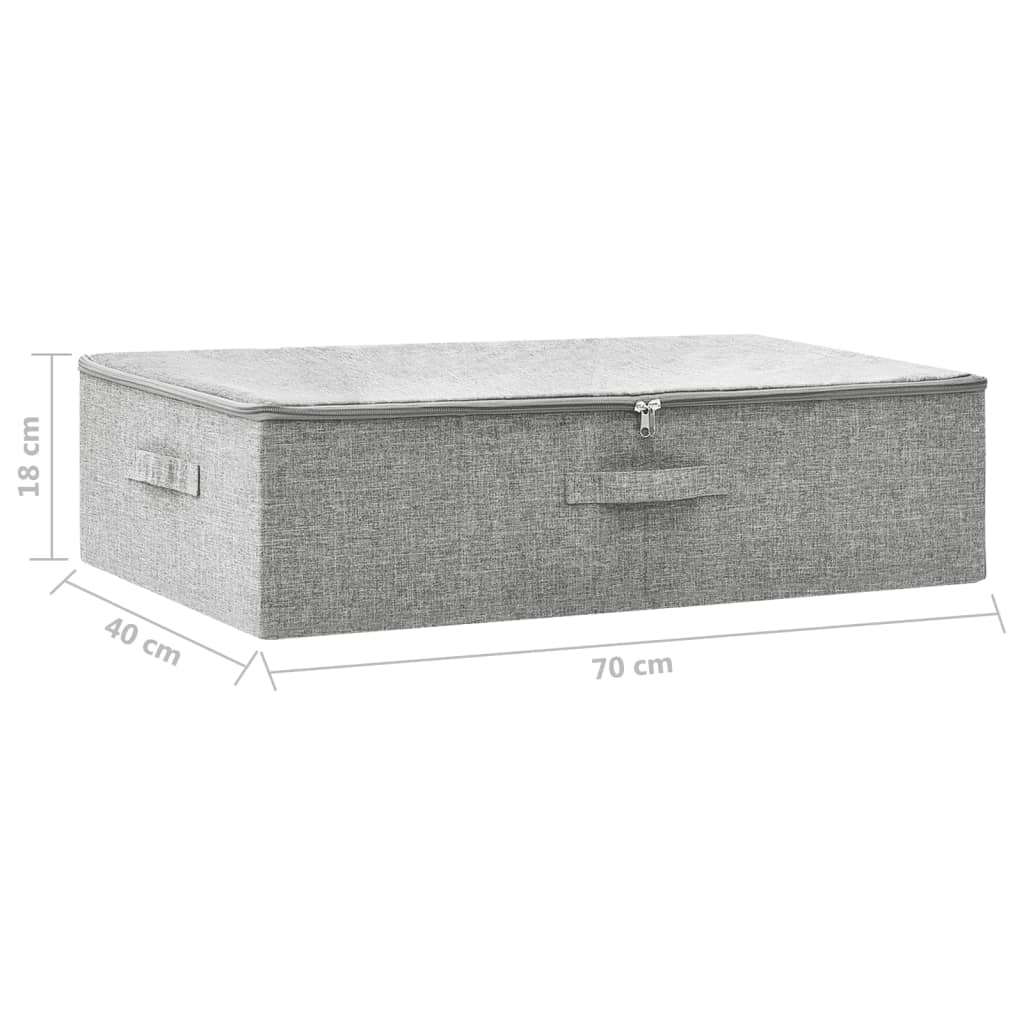 vidaXL Škatla za shranjevanje blago 70x40x18 cm siva