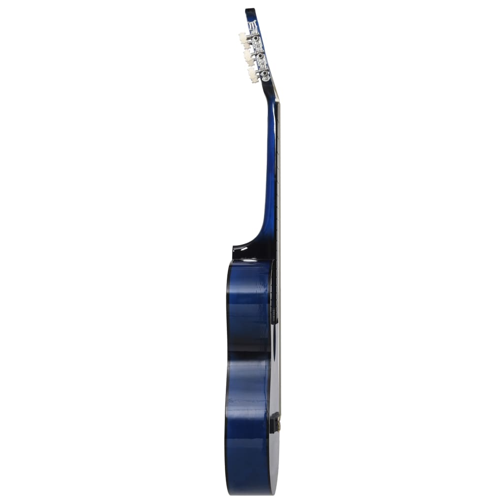 vidaXL Klasična kitara s 6 strunami modra in črna 38"
