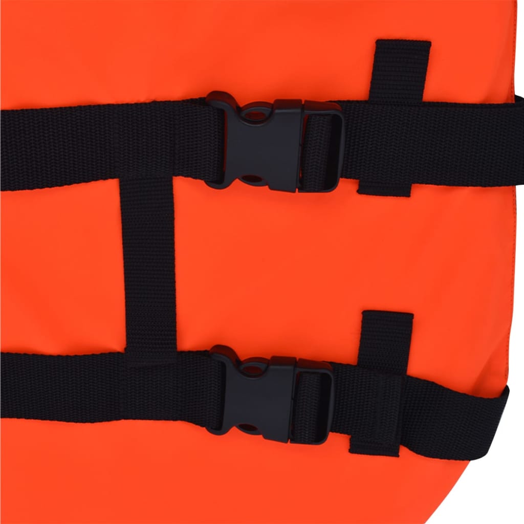 vidaXL Rešilni jopič za psa velikost L oranžne barve