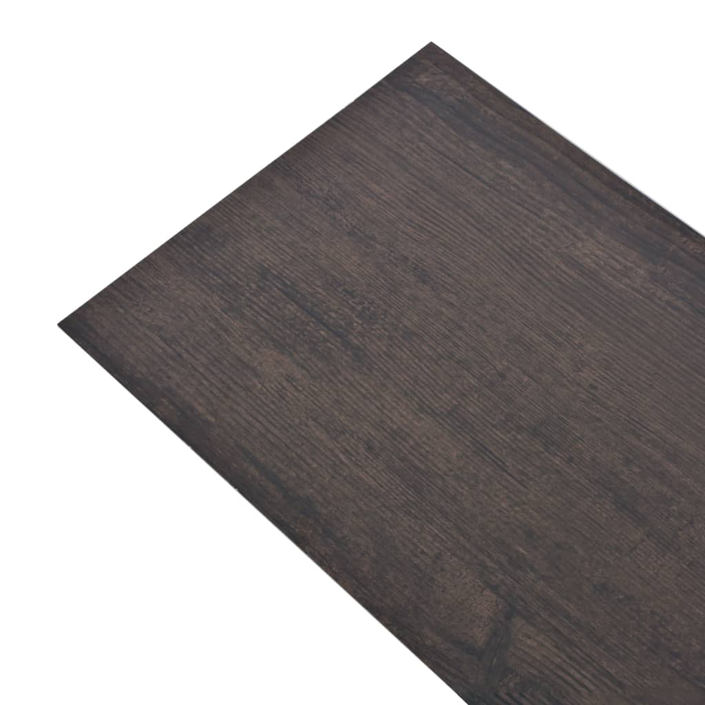 vidaXL Nesamolepilne PVC talne plošče 5,26 m² 2 mm hrast temno sive