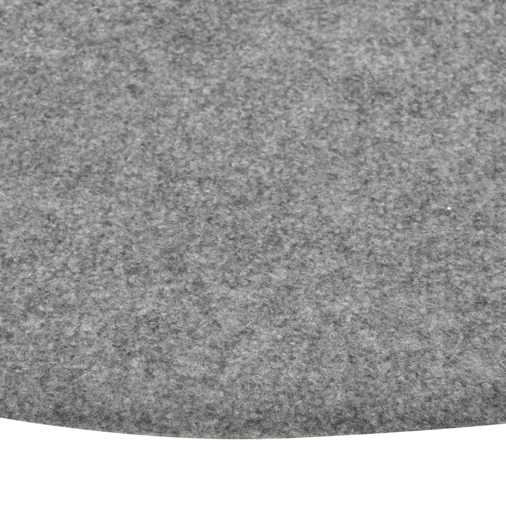 vidaXL Umetna trava s čepi premer 95 cm siva okrogla