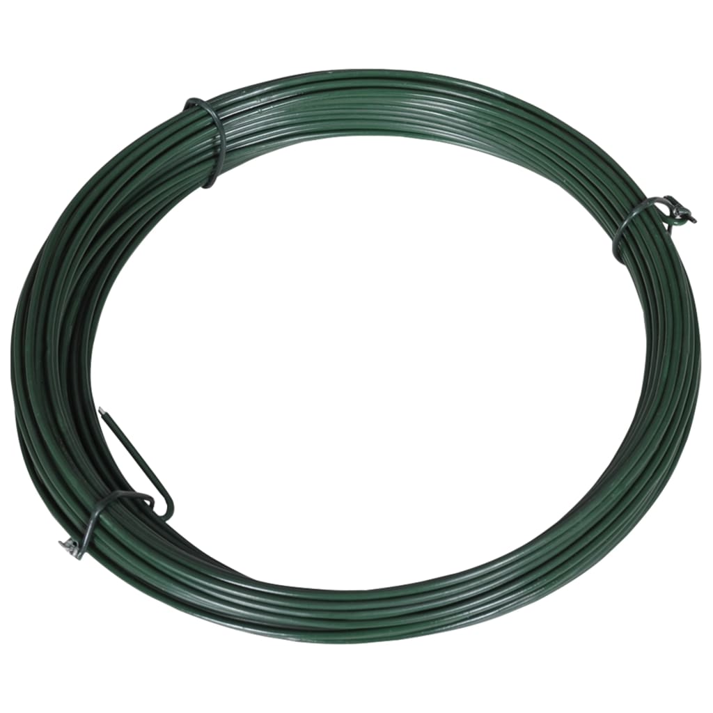 vidaXL Vezna žica za ograjo 25 m 1,4/2 mm jeklo zelena