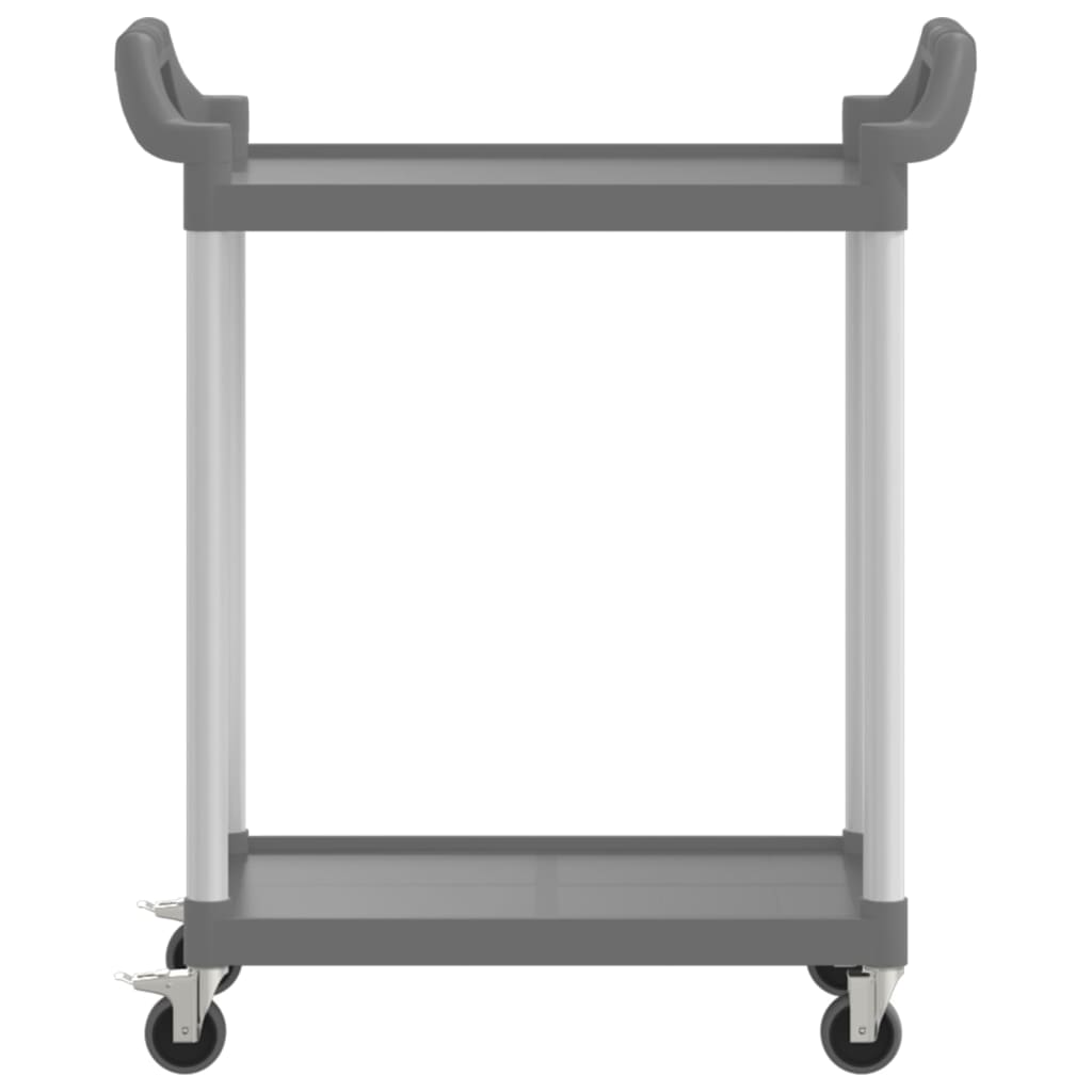 vidaXL 2-nadstropni voziček siv 81x41x92 cm aluminij