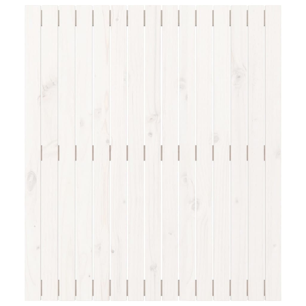 vidaXL Stensko posteljno vzglavje belo 95,5x3x110 cm trdna borovina