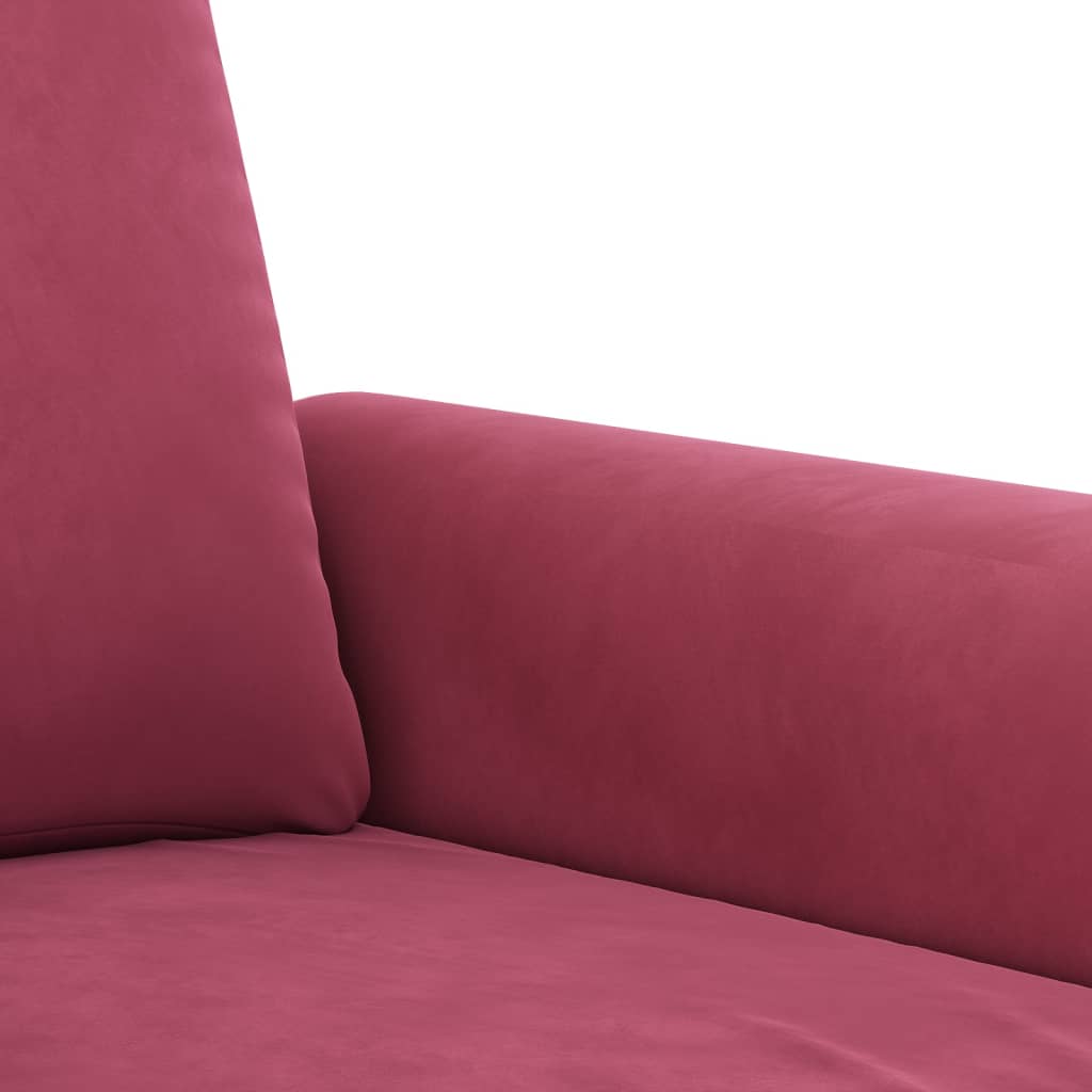 vidaXL Fotelj vinsko rdeč 60 cm žamet