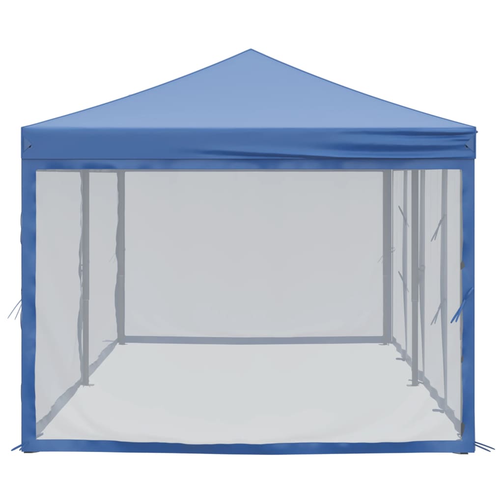 vidaXL Zložljiv vrtni šotor s stranicami moder 3x6 m