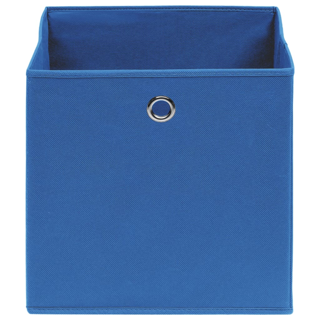 vidaXL Škatle za shranjevanje 10 kosov modre 32x32x32 cm blago