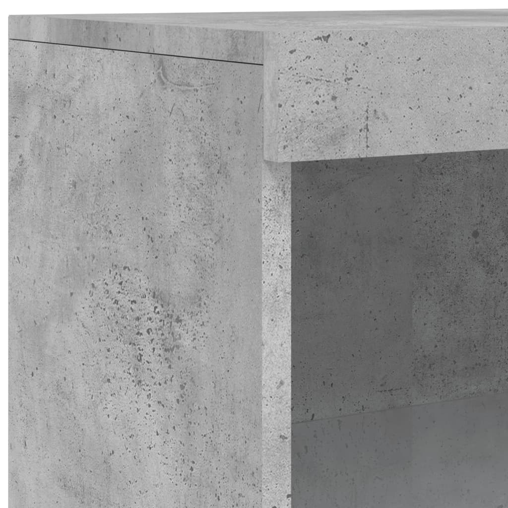 vidaXL Komoda z LED lučkami betonsko siva 60,5x37x100 cm