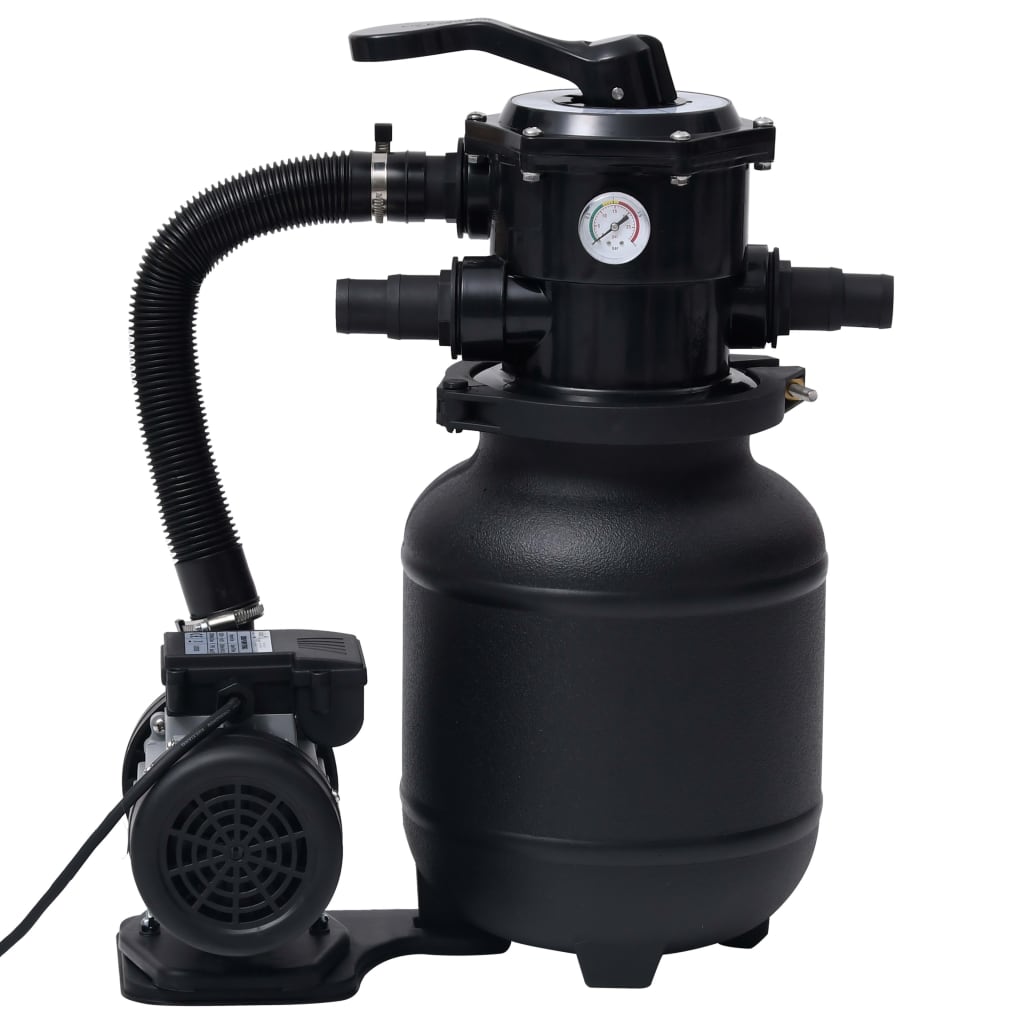 vidaXL Črpalka za bazen s peščenim filtrom 7-pozicijski ventil 18 L