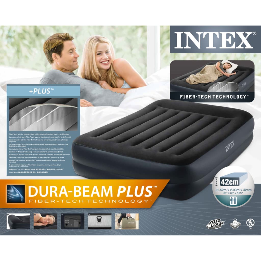 Intex Napihljiva vzmetnica Dura-Beam Plus Pillow Rest Raised 42 cm