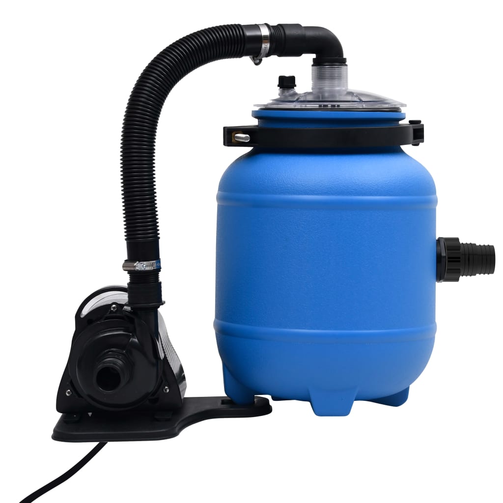 vidaXL Filtrirna črpalka za bazen črna in modra 4 m³/h