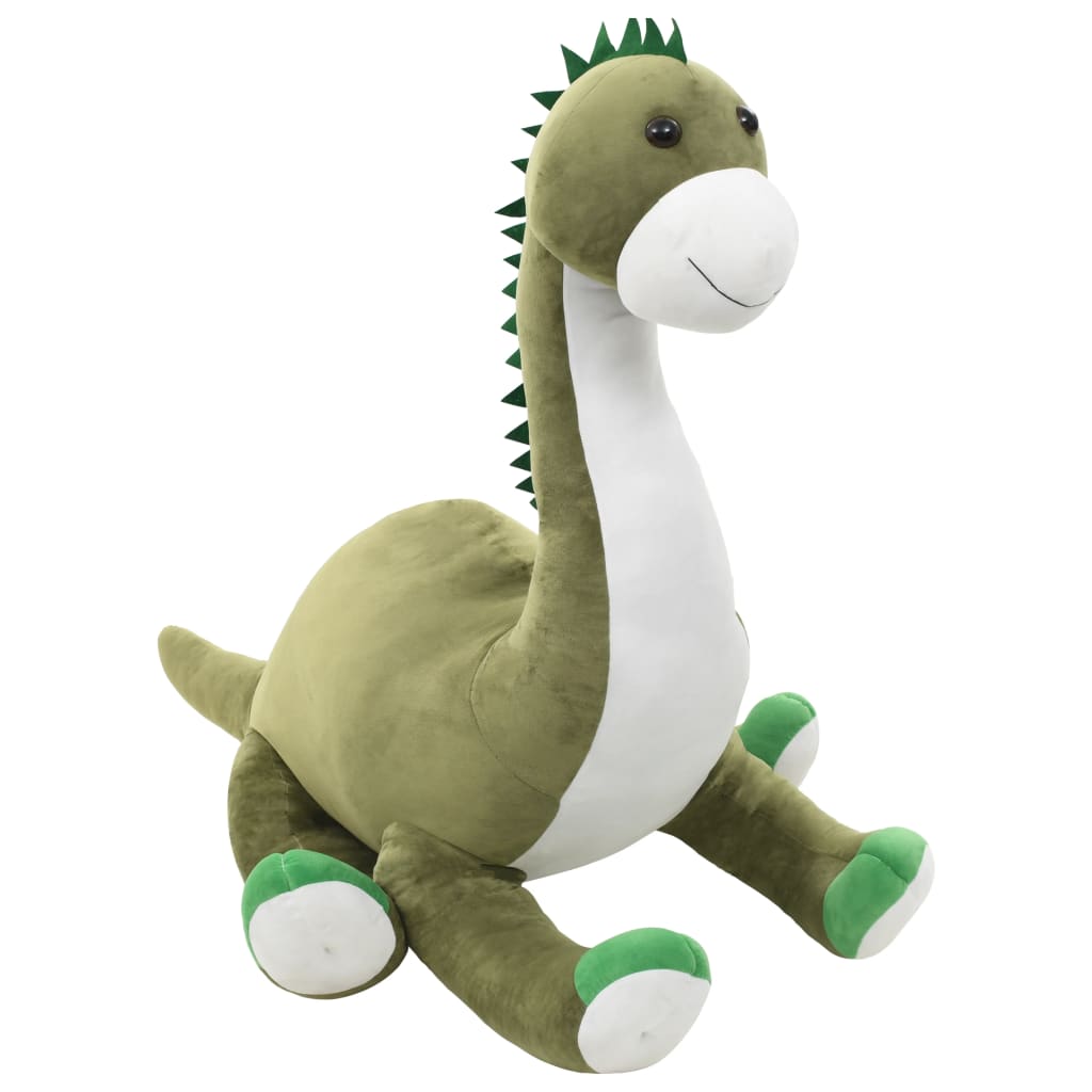 vidaXL Plišasta igrača dinozaver brontozaver zelen