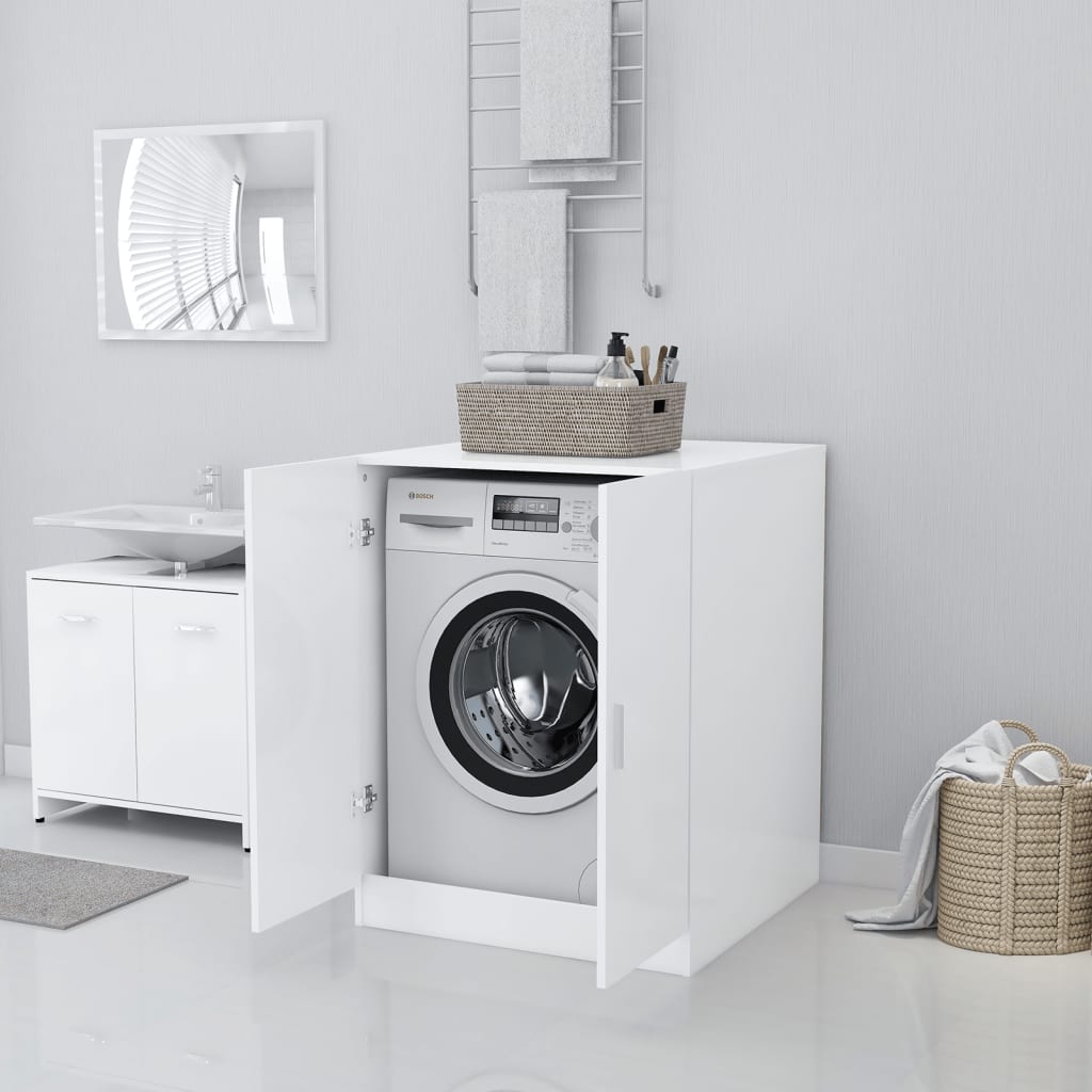 vidaXL Omara za pralni stroj bela 71x71,5x91,5 cm
