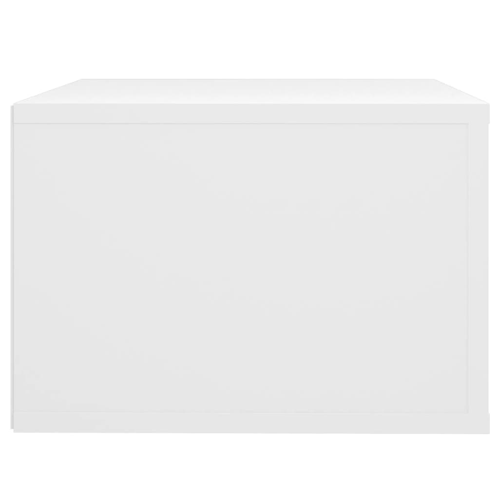 vidaXL Stenska nočna omarica bela 50x36x25 cm