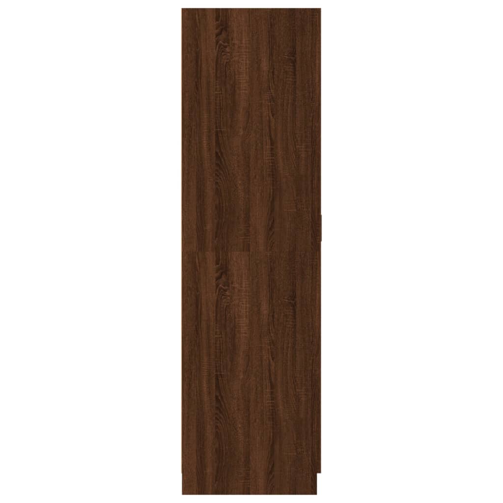 vidaXL Garderobna omara rjavi hrast 80x52x180 cm konstruiran les