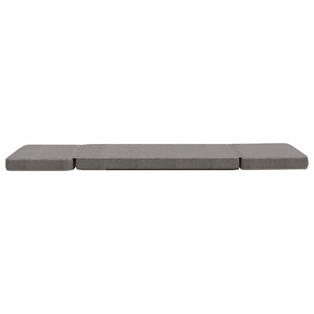 vidaXL Zložljiv talni stol svetlo sivo blago