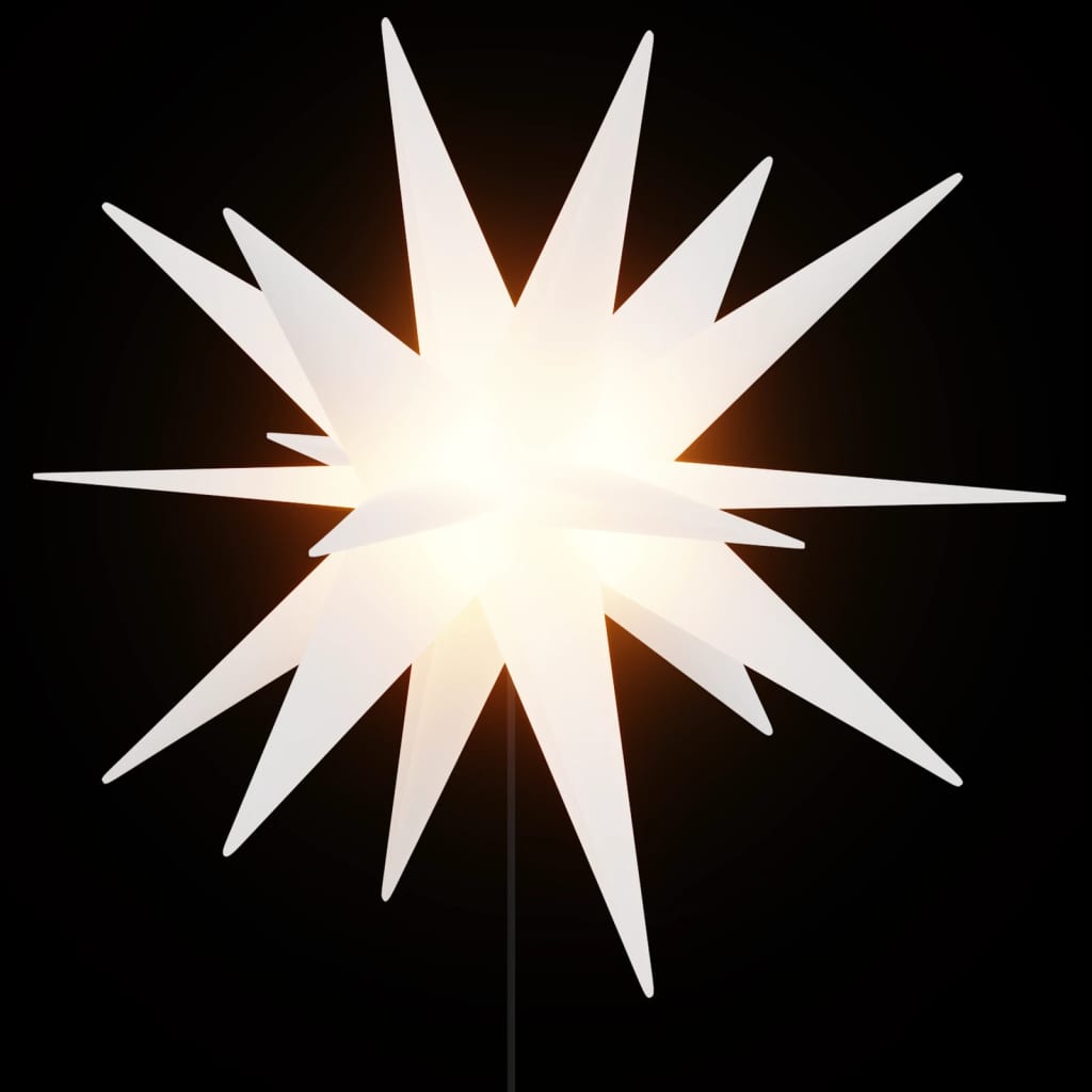 vidaXL Božična svetilka s talno konico LED zložljiva bela 57 cm