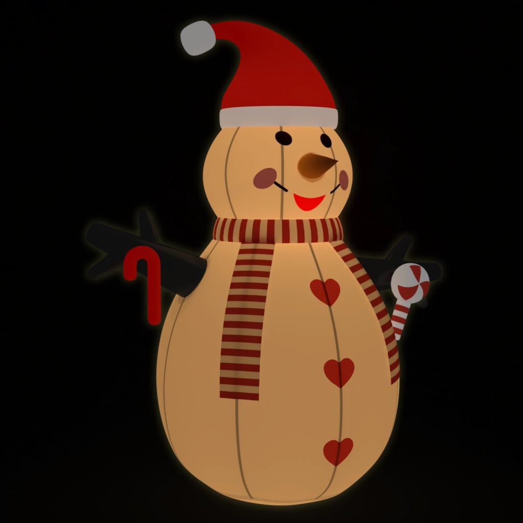 vidaXL Napihljiv snežak z LED lučkami 250 cm
