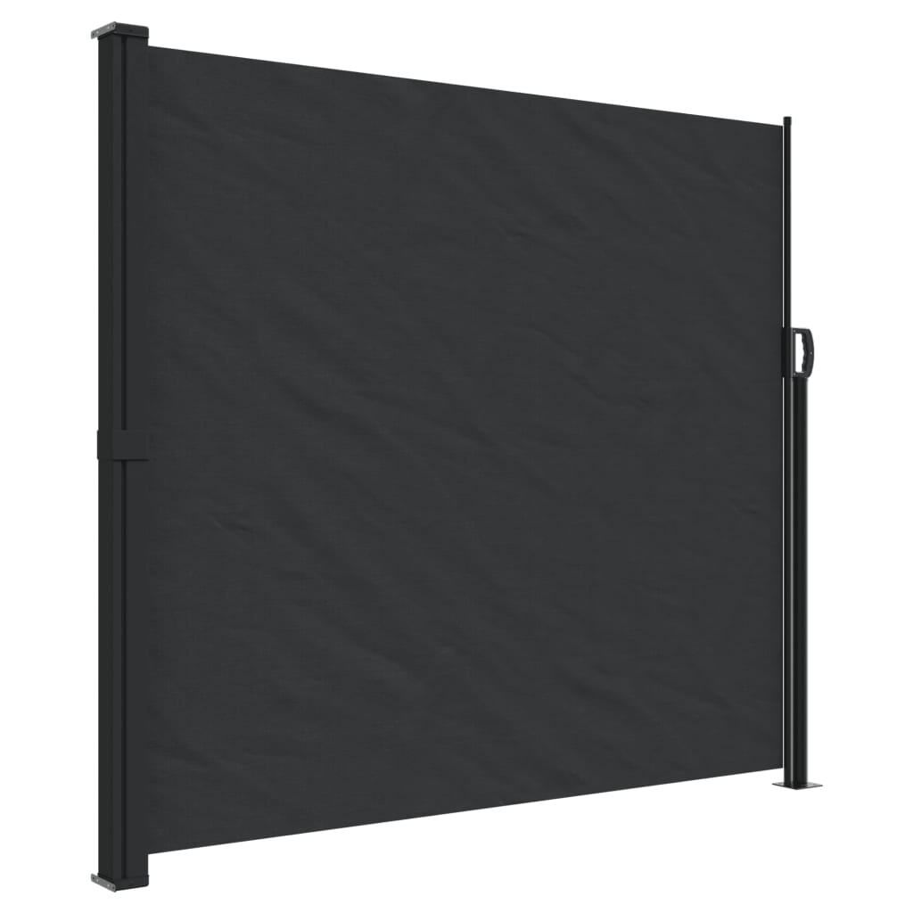 vidaXL Zložljiva stranska tenda črna 180x600 cm