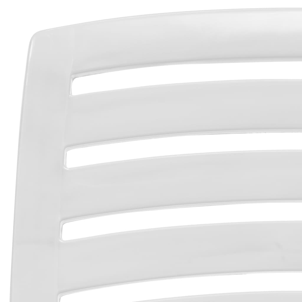 vidaXL Zložljivi stoli za na plažo 4 kosi plastika bele barve