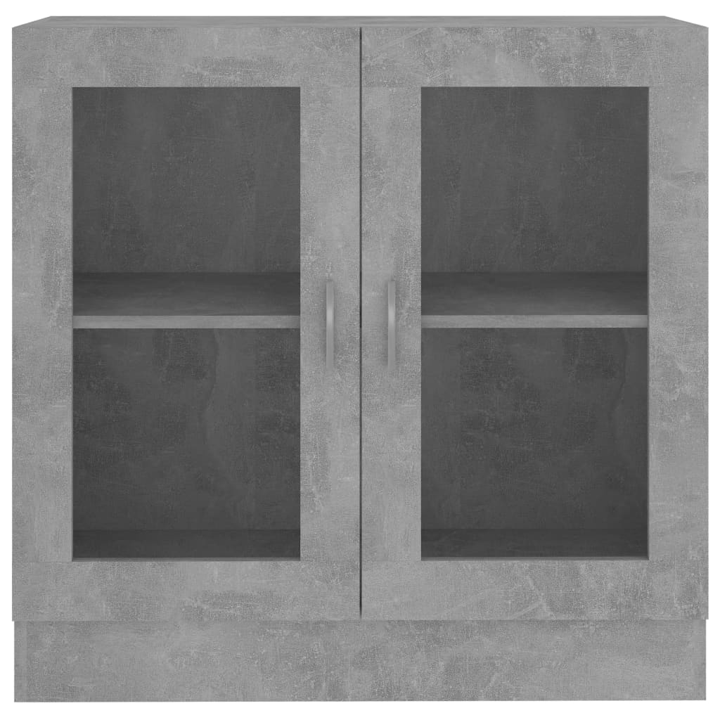 vidaXL Vitrina betonsko siva 82,5x30,5x80 cm iverna plošča