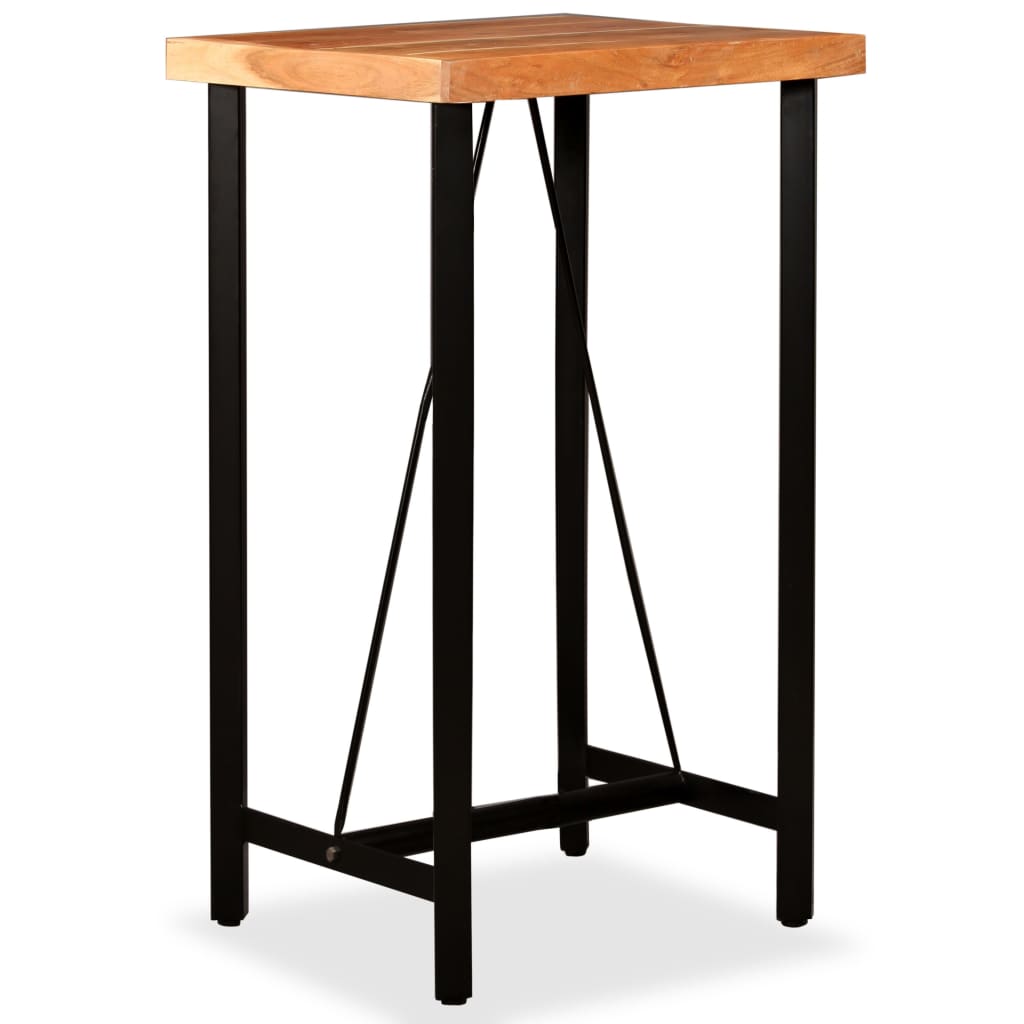 vidaXL Barska miza trden akacijev les 60x60x107 cm