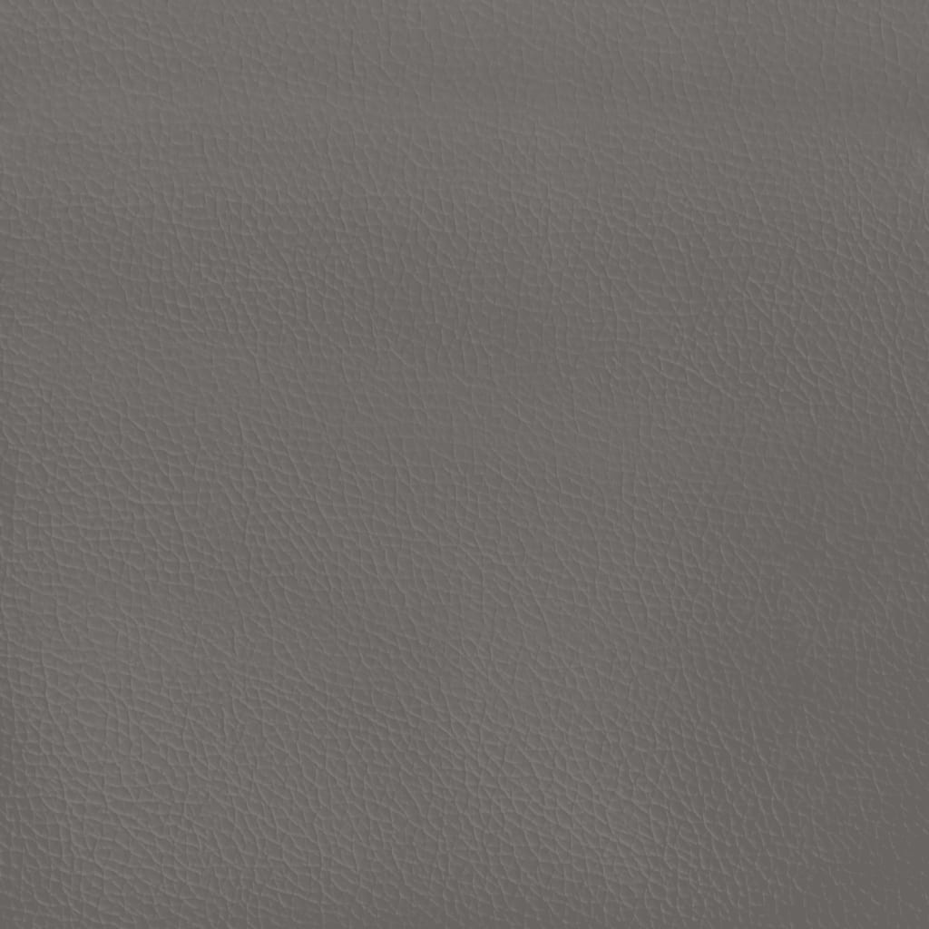 vidaXL Posteljni okvir siv 120x190 cm umetno usnje