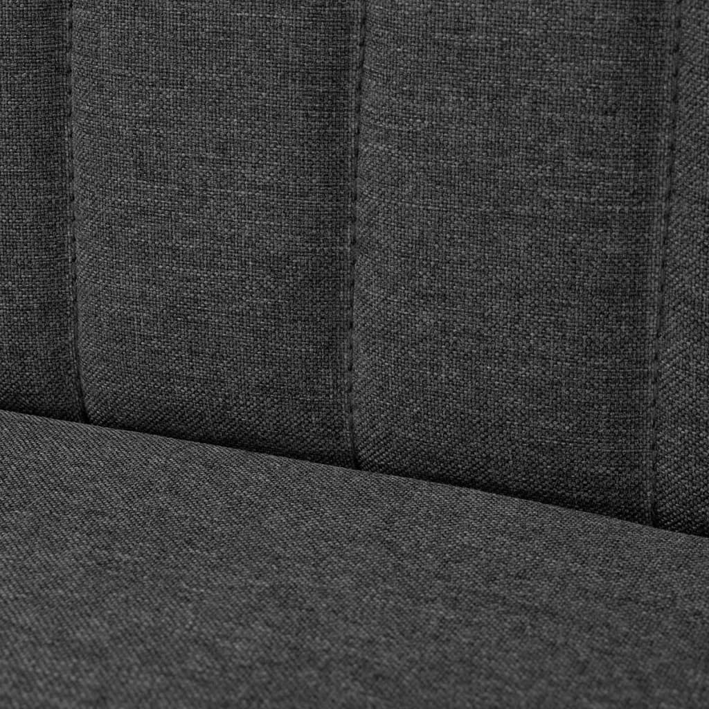 vidaXL Kavč iz blaga 117x55,5x77 cm temno siv