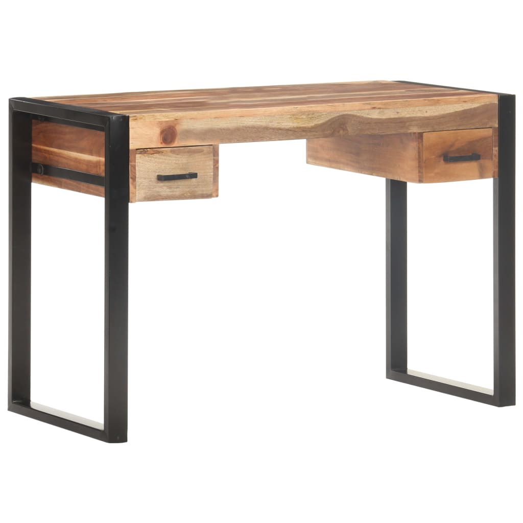 vidaXL Pisalna miza 110x50x76 cm trden les z izgledom palisandra