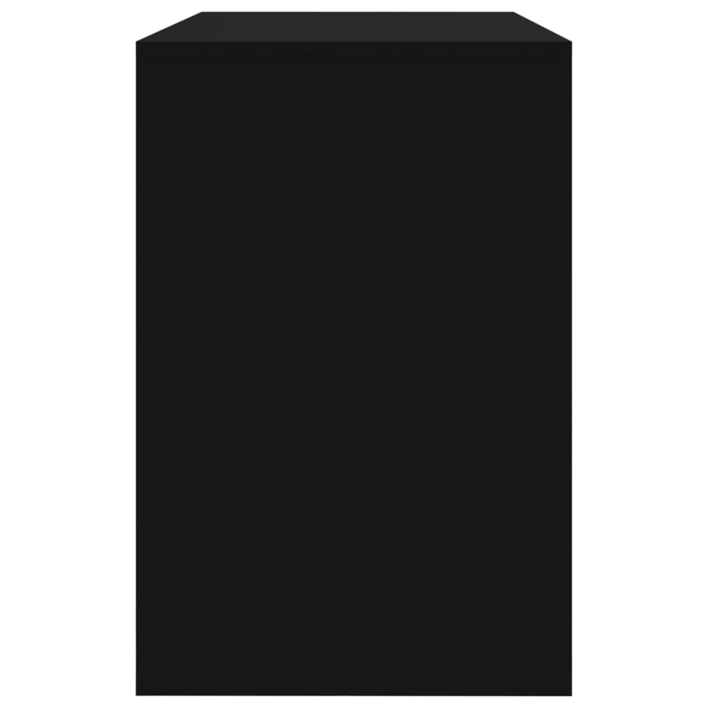 vidaXL Jedilna garnitura 3-delna črna iverna plošča