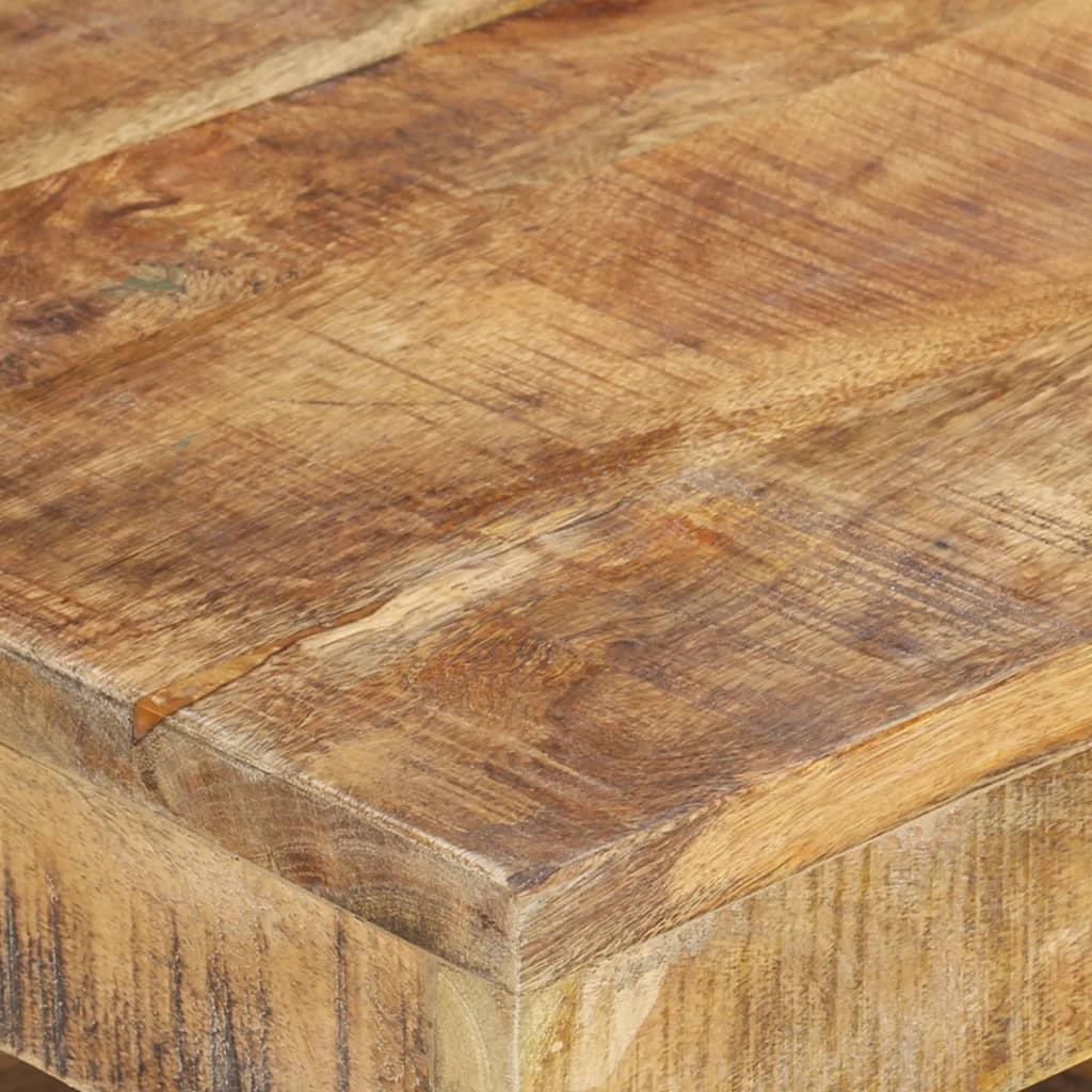 vidaXL Klubska mizica 45x45x40 cm trden mangov les