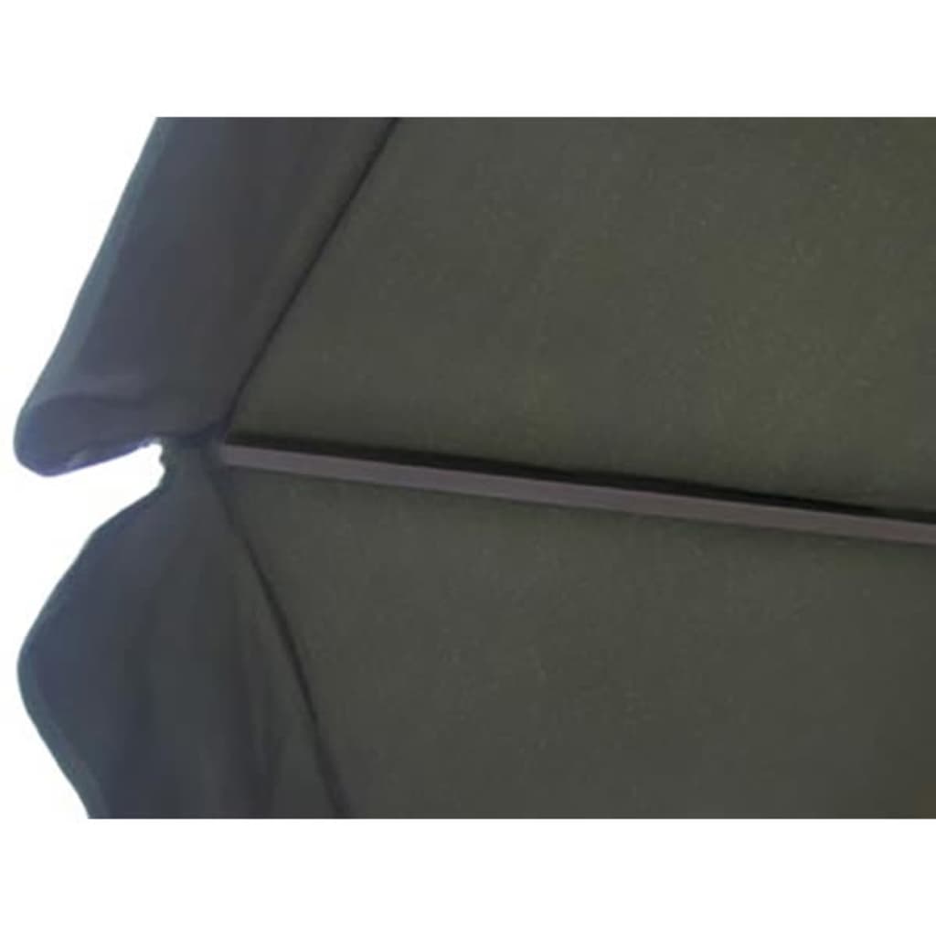 Aluminijast senčnik zelene barve s prenosnim stojalom