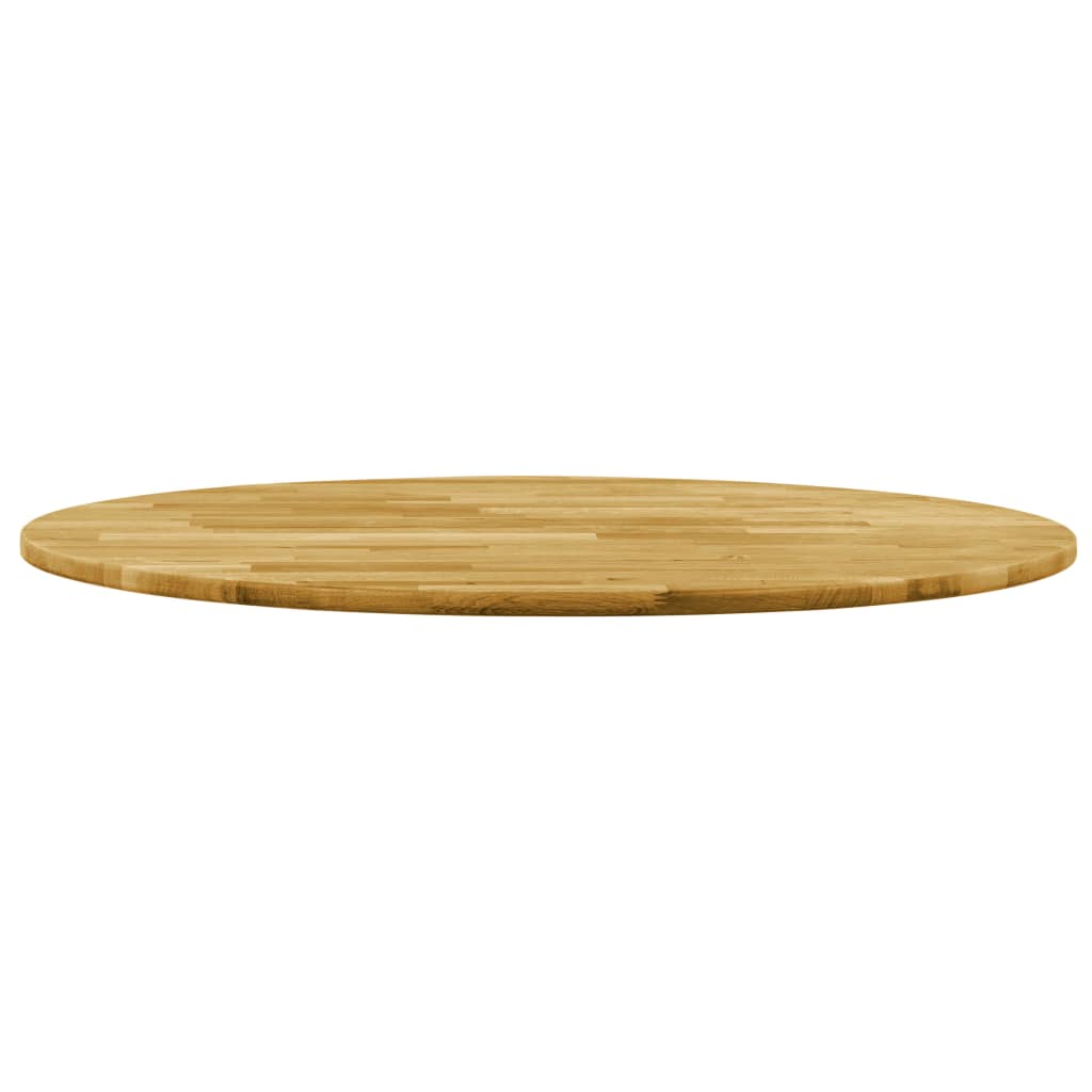 vidaXL Površina za mizo trden hrastov les okrogla 23 mm 500 mm
