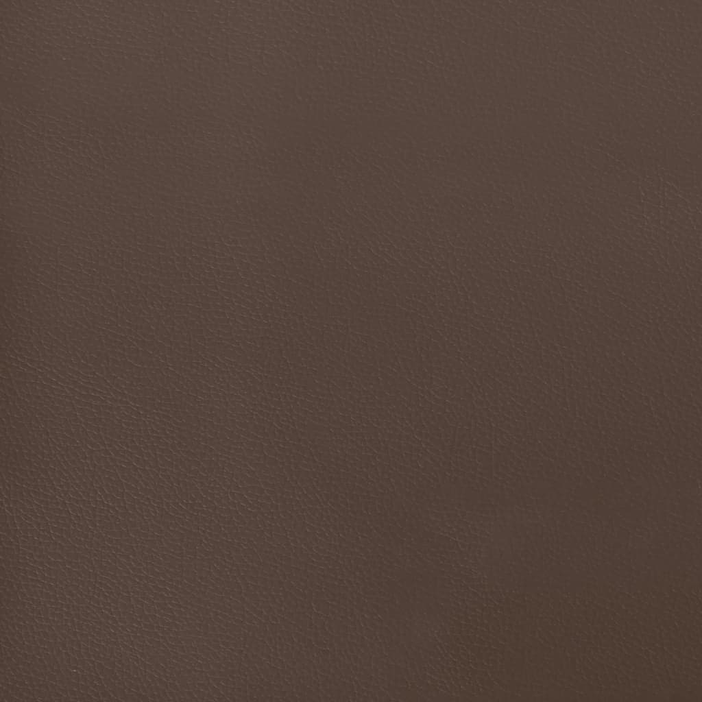 vidaXL Vzmetnica z žepkasto vzmetjo rjava 120x200x20 cm umetno usnje