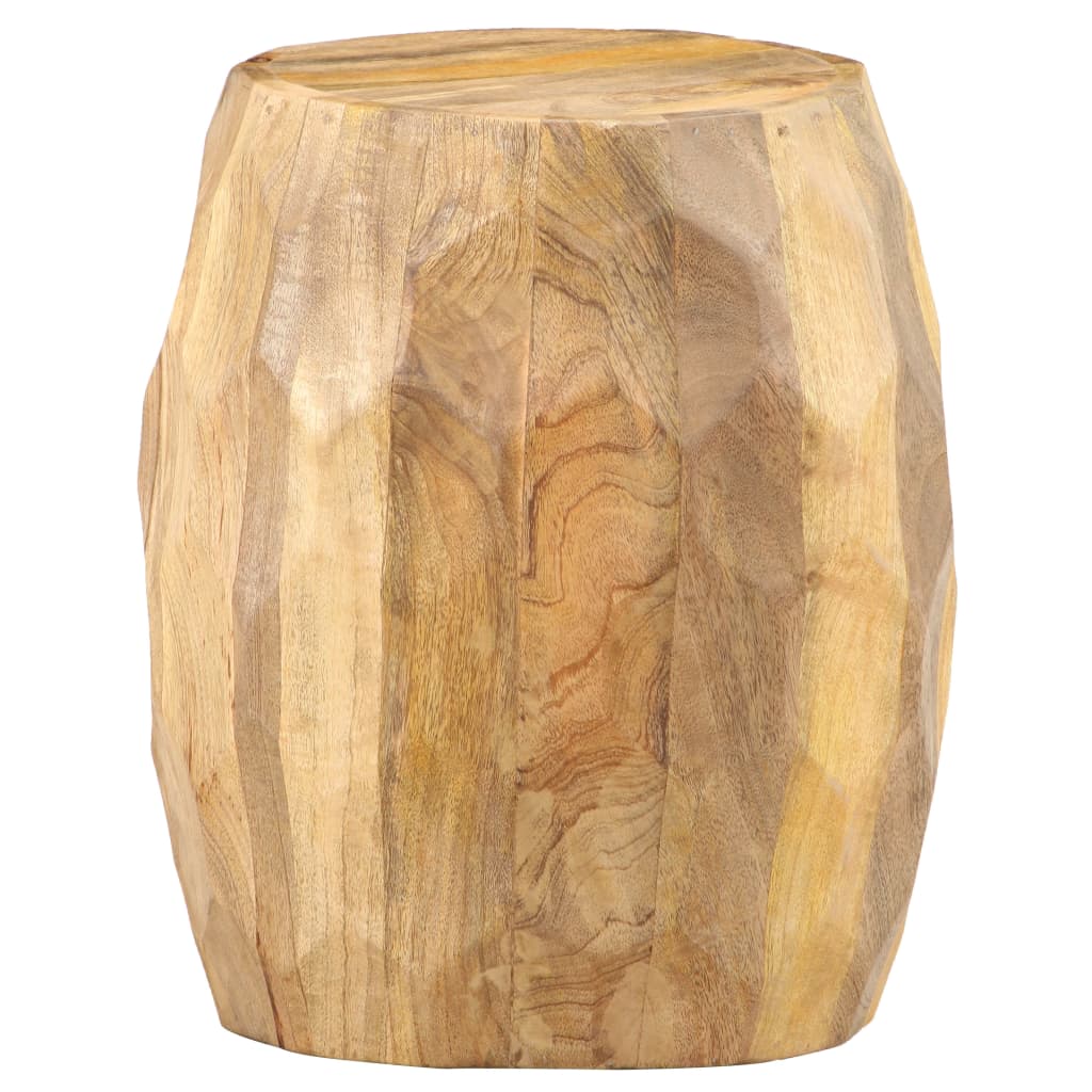 vidaXL Stolček v obliki bobna trden mangov les