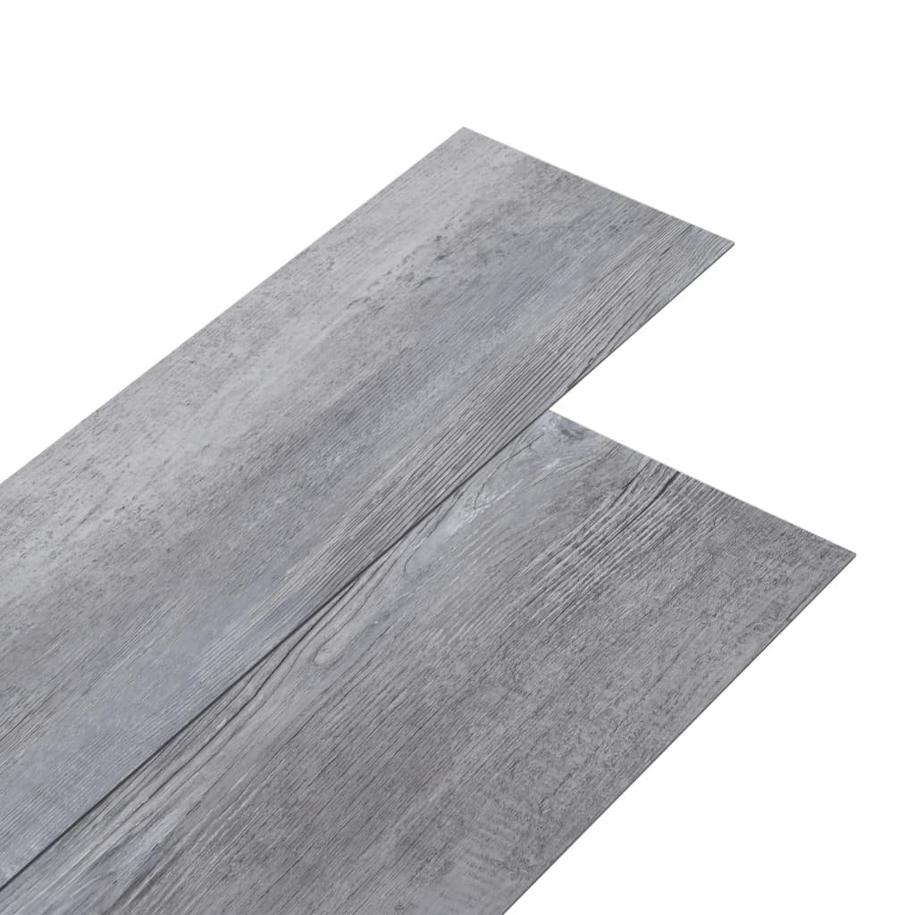 vidaXL PVC talne plošče 5,02 m² 2 mm samolepilne mat siva barva lesa