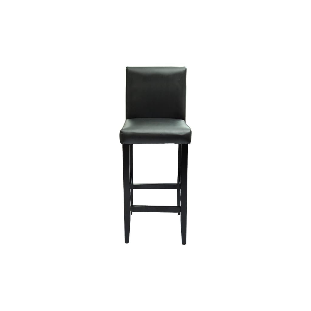 vidaXL Barski stolčki 6 kosov črno umetno usnje