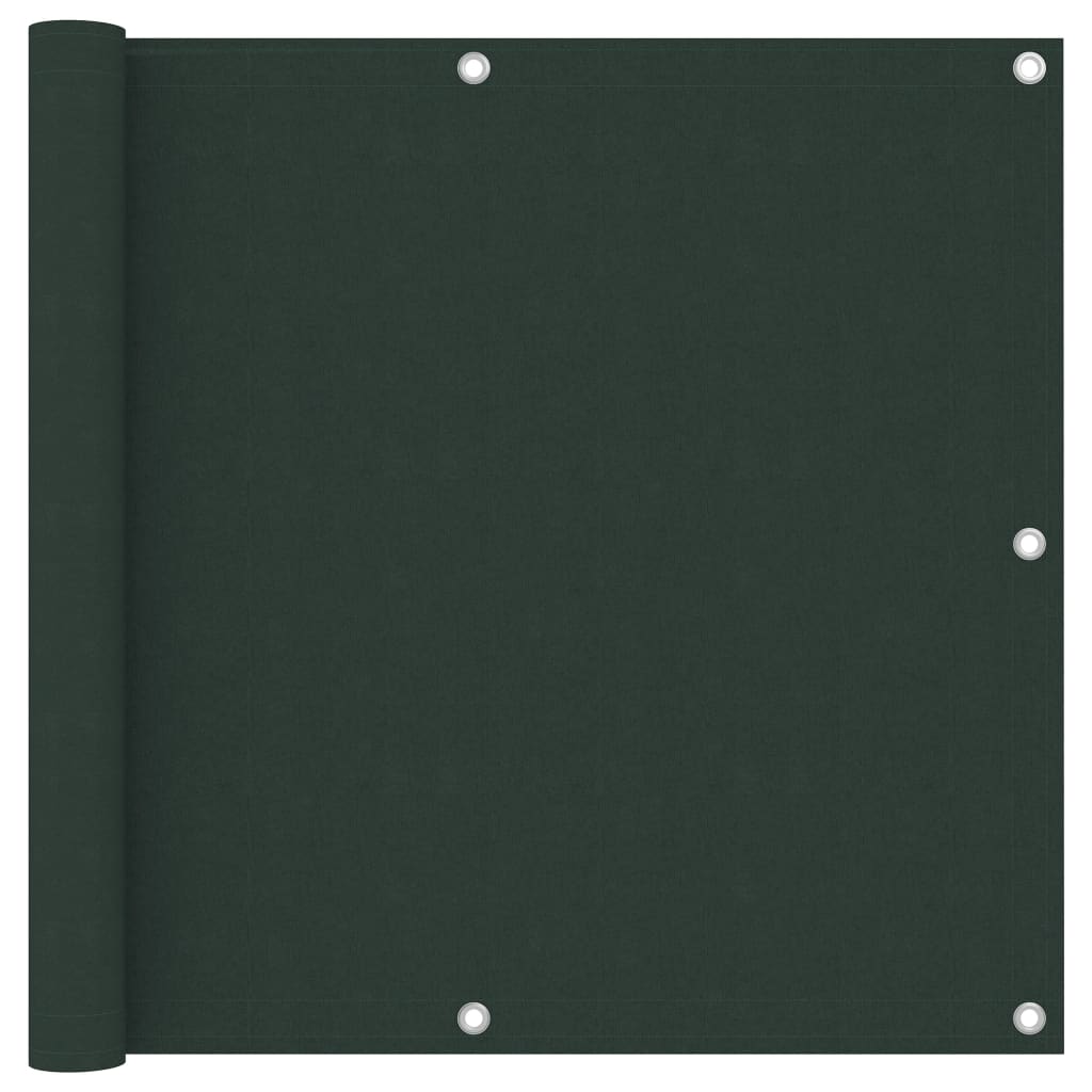 vidaXL Balkonsko platno temno zeleno 90x400 cm oksford blago
